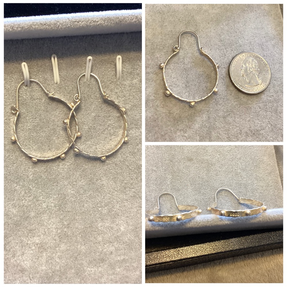 🪻 Vintage Sterling Silver Hoop Earrings